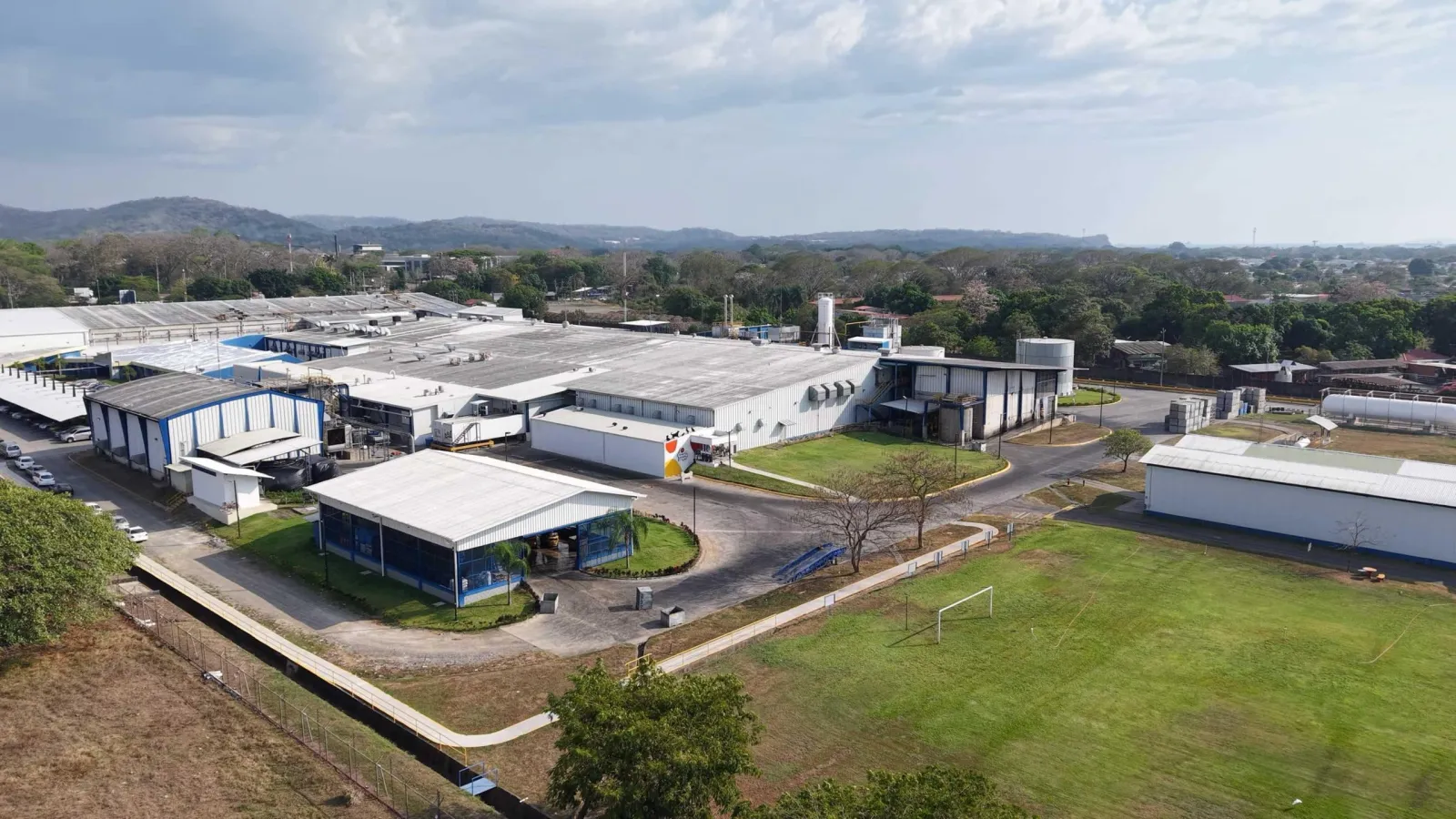 A manufacturing campus seen from the air
